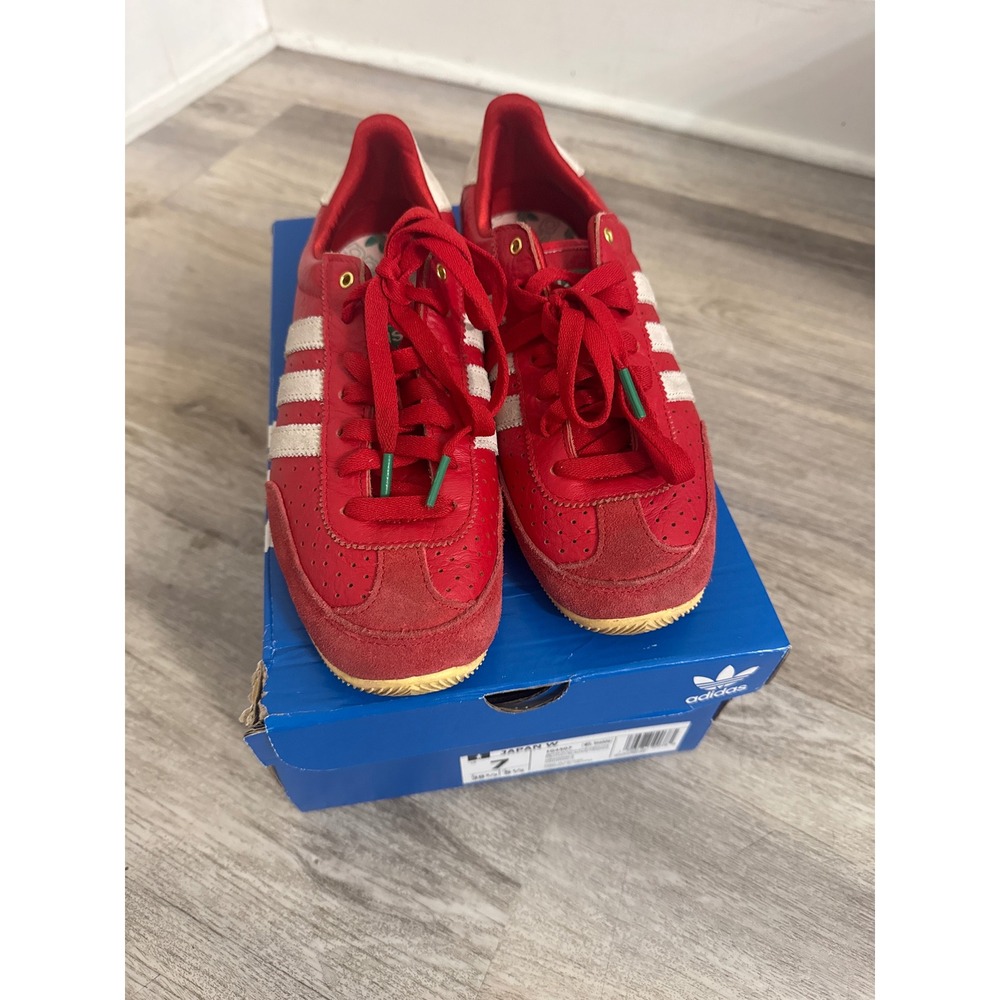 Adidas Originals Japan W Better Scarlet Off White Red Leather Sneakers Size 7